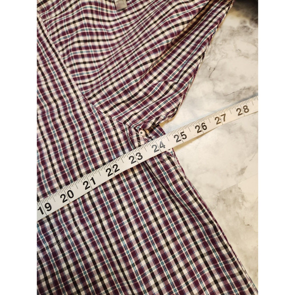 Ariat Men's‎ Long Sleeve Purple Plaid Casual Button-Down Shirt Size L - Picture 5 of 6
